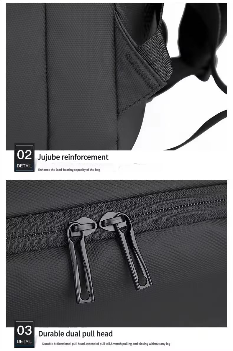 Water-Resistant Large Capacity USB Business School Oxford Laptop Backpack product detail