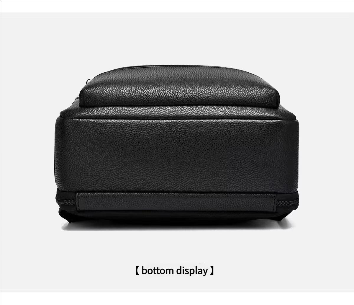 Water-Resistant Business Travel School PU Leather Laptop Backpack product detail