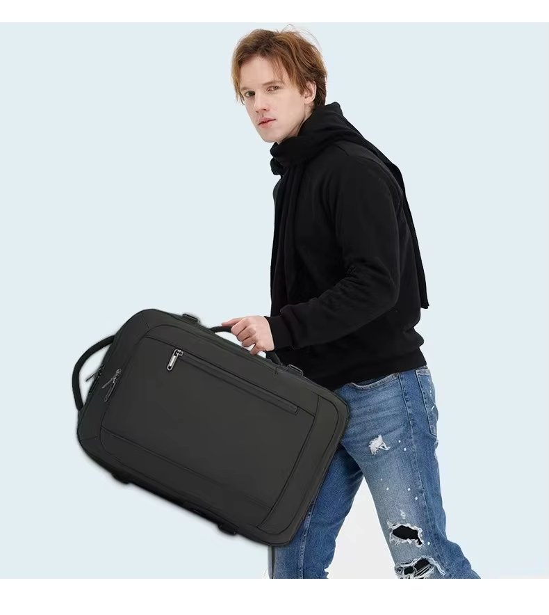 Water-Resistant Large Capacity Expandable USB Business Polyester Laptop Backpack product detail