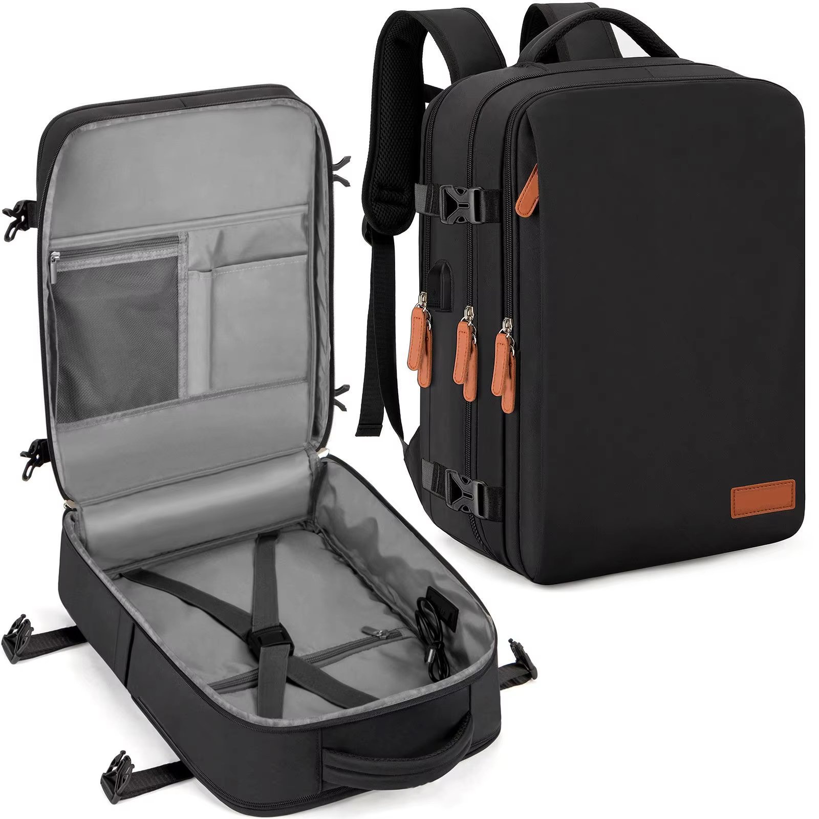 Water-Resistant Large Capacity Business Travel School Oxford Laptop Backpack product detail