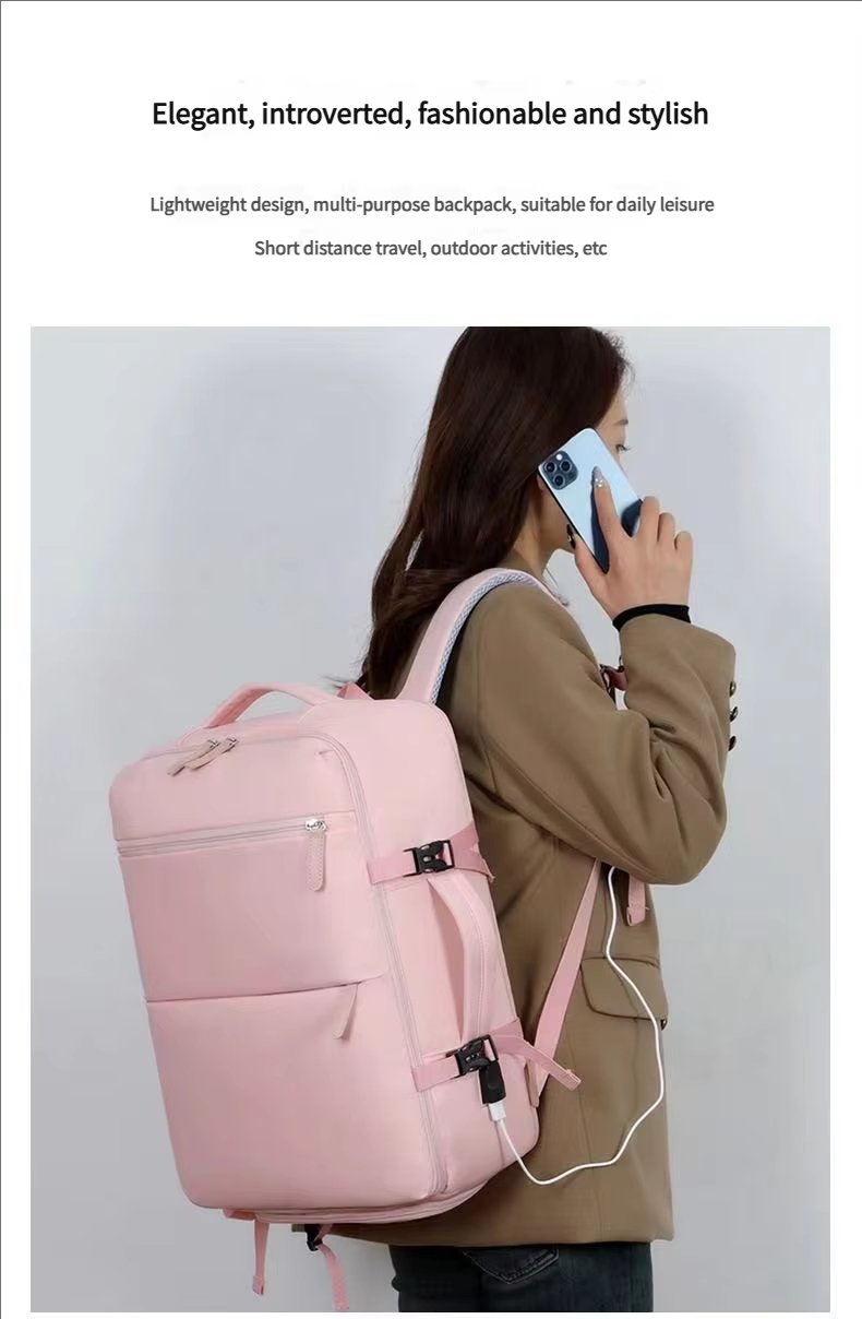 Water-Resistant Large Capacity USB Business Travel Oxford Laptop Backpack product detail
