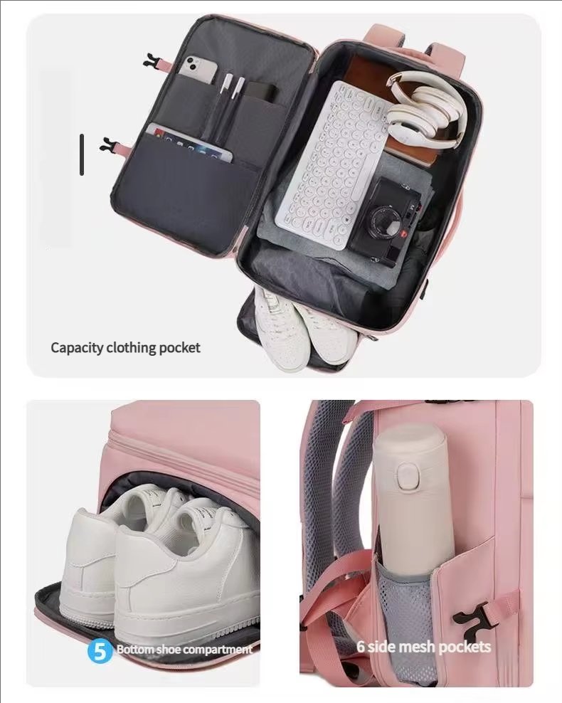 Water-Resistant Large Capacity USB Business Travel Oxford Laptop Backpack product detail