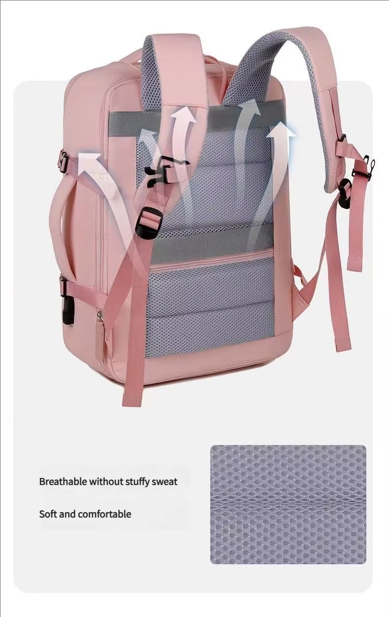 Water-Resistant Large Capacity USB Business Travel Oxford Laptop Backpack product detail
