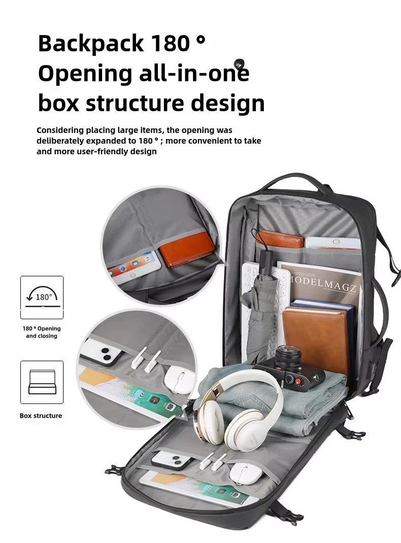 Water-Resistant Large Capacity Expandable Business Travel Oxford Laptop Backpack product detail