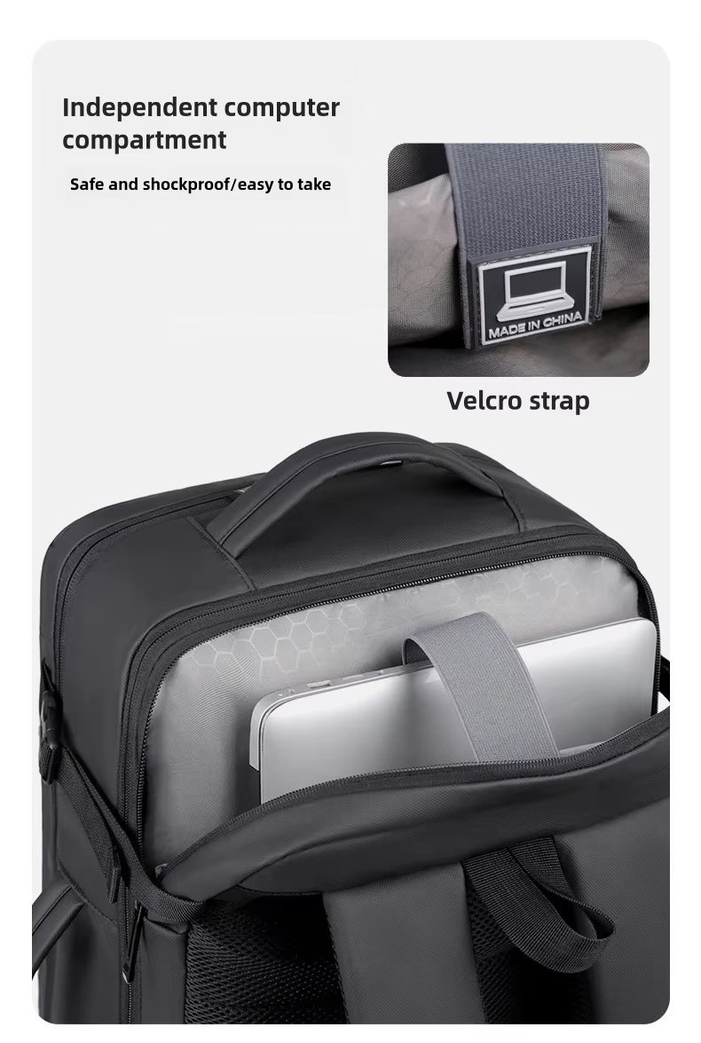 Water-Resistant Large Capacity Expandable Business Travel Oxford Laptop Backpack product detail