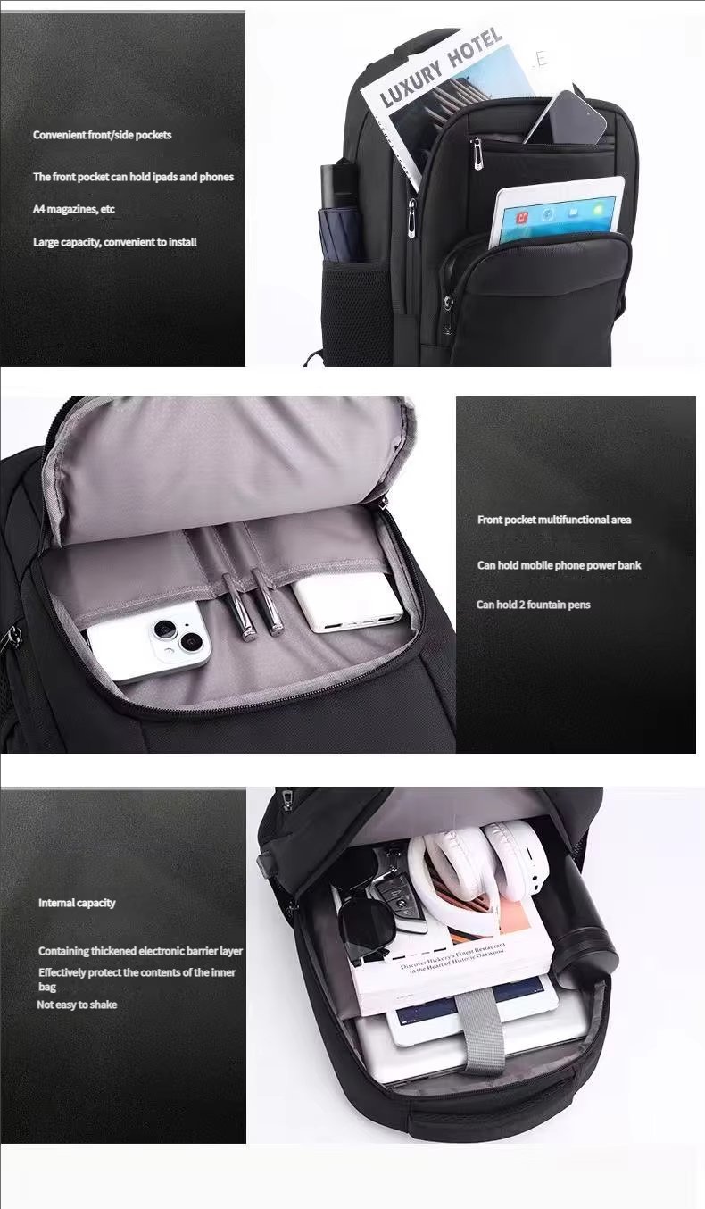 Anti-Theft Water-Resistant Large Capacity USB Business Nylon Laptop Backpack product detail