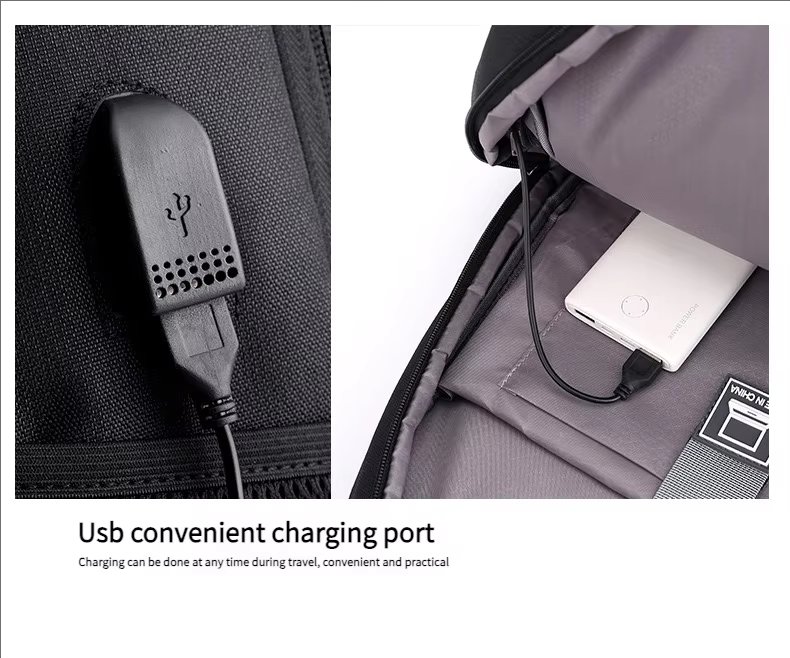 Anti-Theft Water-Resistant Large Capacity USB Business Nylon Laptop Backpack product detail
