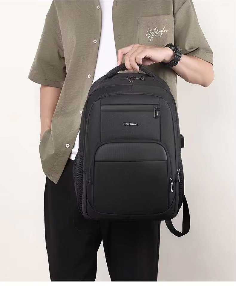 Anti-Theft Water-Resistant Large Capacity USB Business Nylon Laptop Backpack product detail