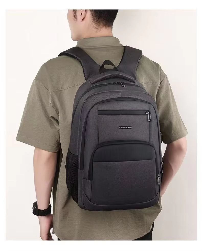Anti-Theft Water-Resistant Large Capacity USB Business Nylon Laptop Backpack product detail