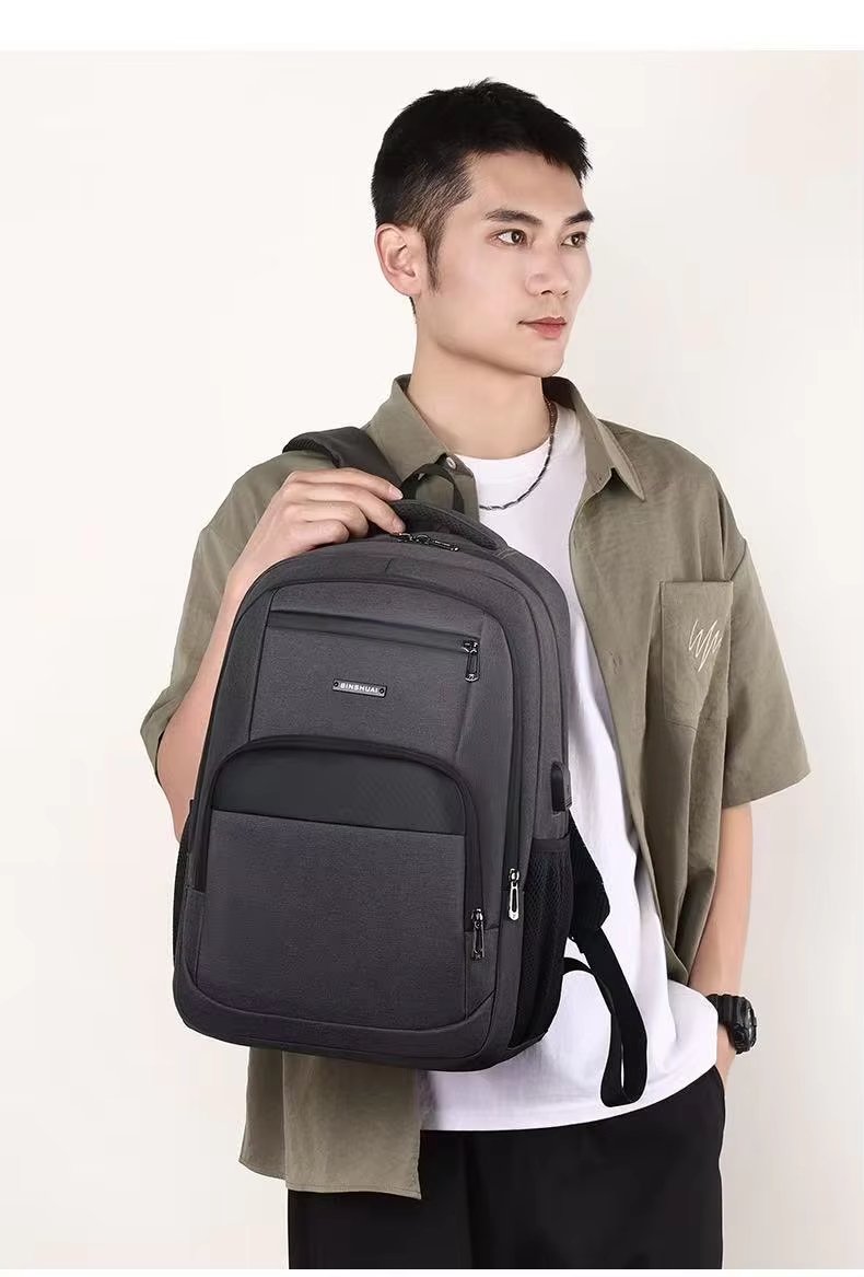 Anti-Theft Water-Resistant Large Capacity USB Business Nylon Laptop Backpack product detail