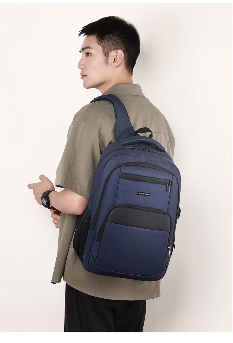 Anti-Theft Water-Resistant Large Capacity USB Business Nylon Laptop Backpack product detail