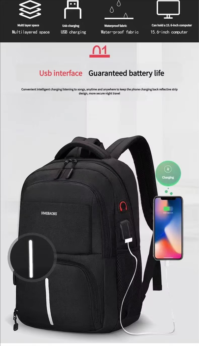 Anti-Theft Large Capacity USB Outdoor Business Oxford Laptop Backpack product detail