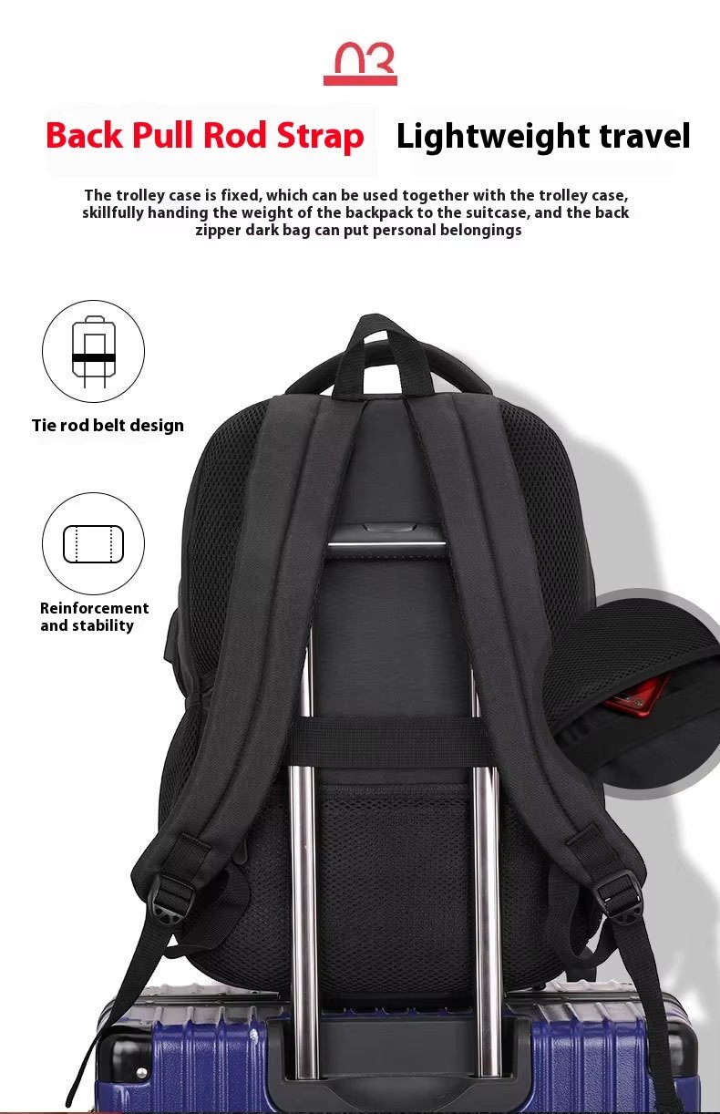 Anti-Theft Large Capacity USB Outdoor Business Oxford Laptop Backpack product detail