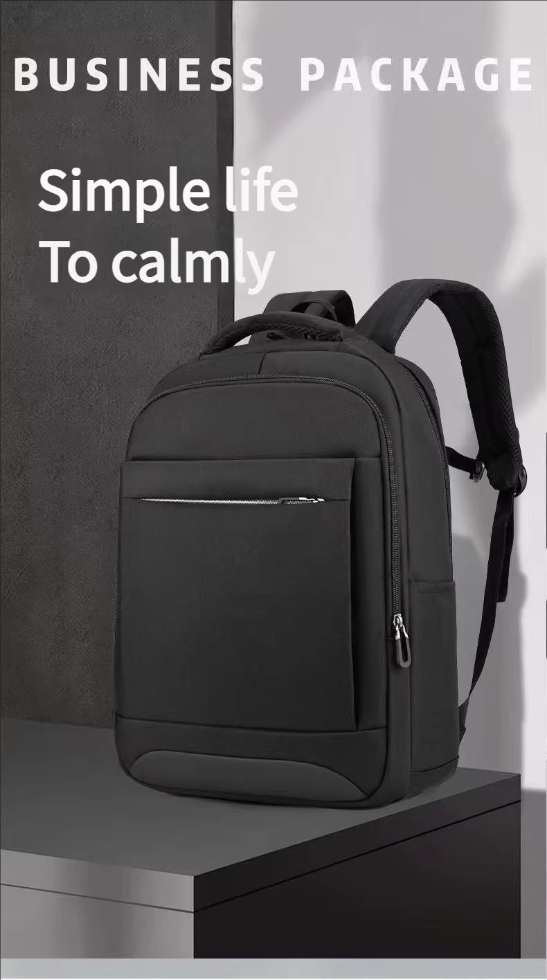 Water-Resistant Lightweight USB Modern Business Nylon Laptop Backpack product detail