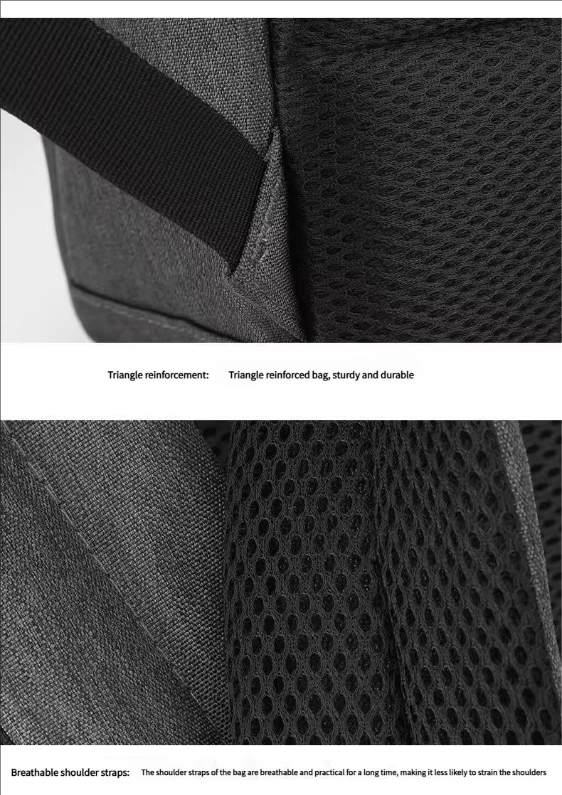 Water-Resistant Lightweight USB Modern Business Nylon Laptop Backpack product detail
