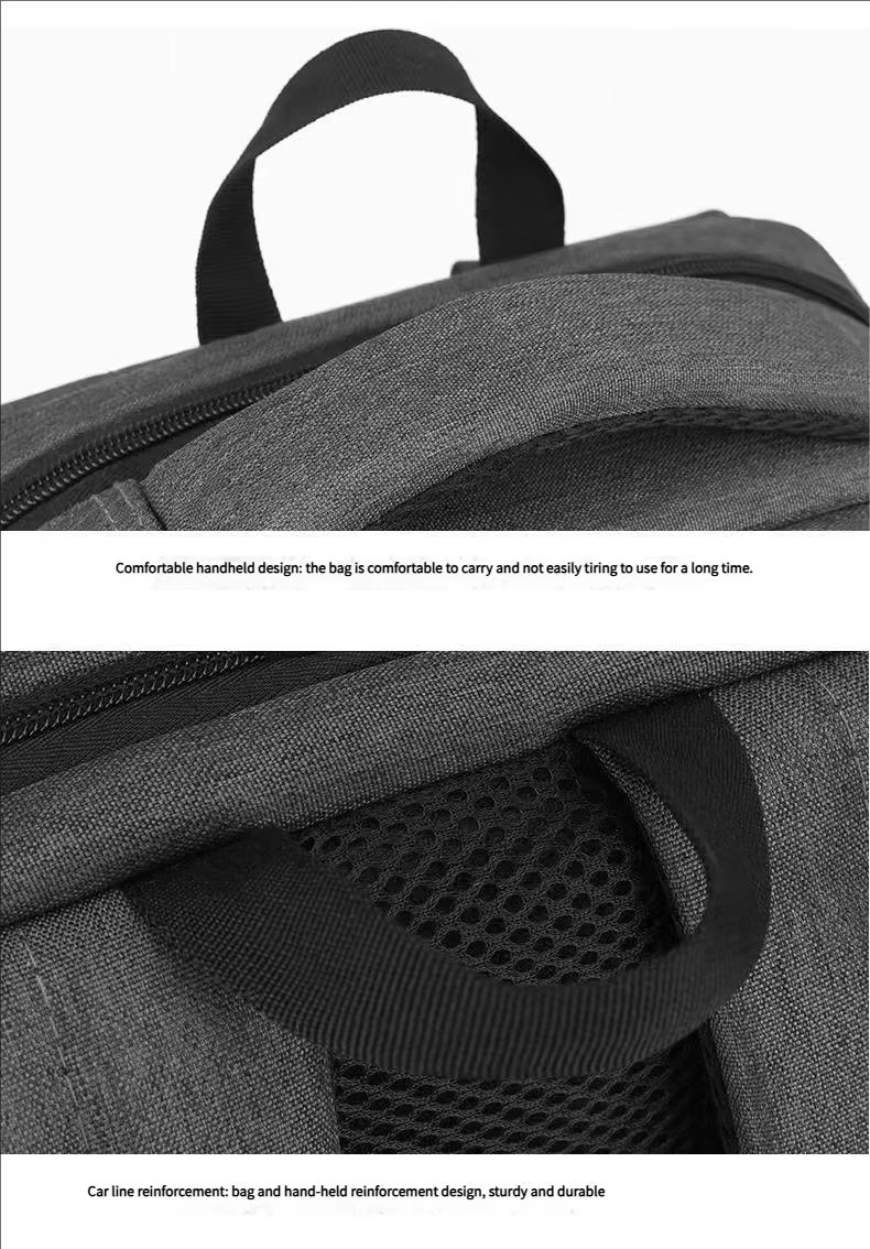 Water-Resistant Lightweight USB Modern Business Nylon Laptop Backpack product detail