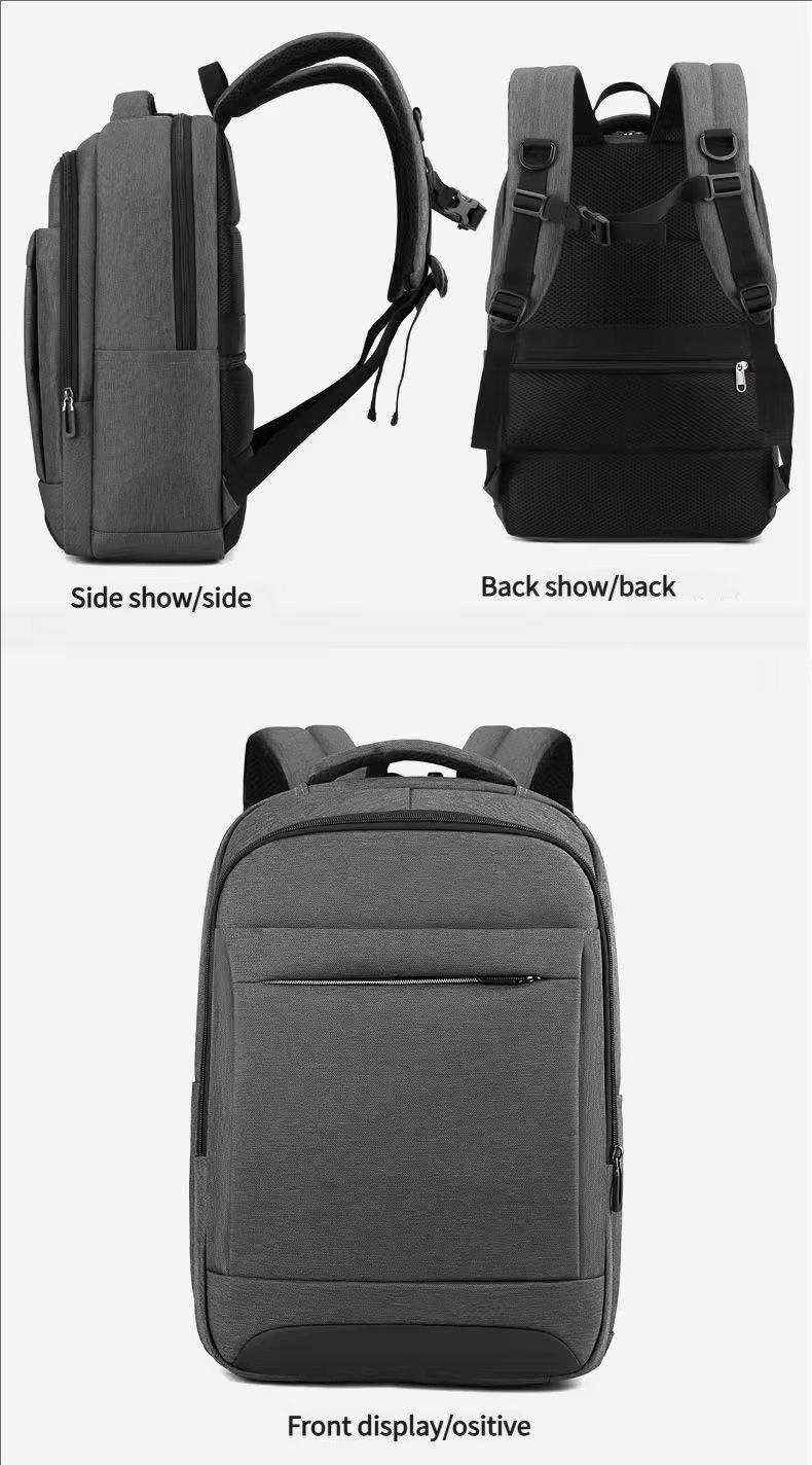 Water-Resistant Lightweight USB Modern Business Nylon Laptop Backpack product detail