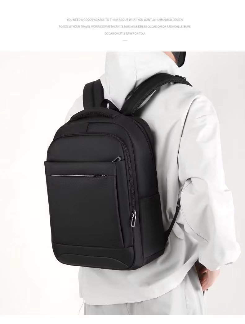 Water-Resistant Lightweight USB Modern Business Nylon Laptop Backpack product detail