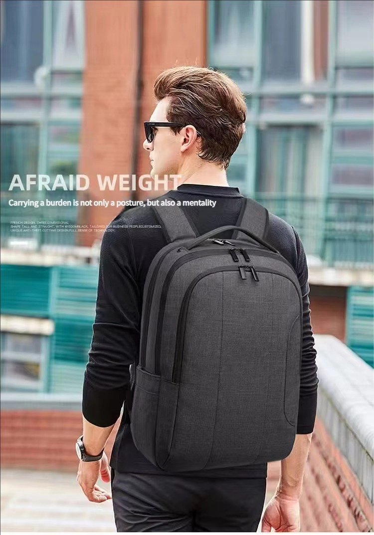 Custom Logo Business Laptop Backpack Lightweight College Student School Bag Waterproof Durable Travel Rucksack detail image