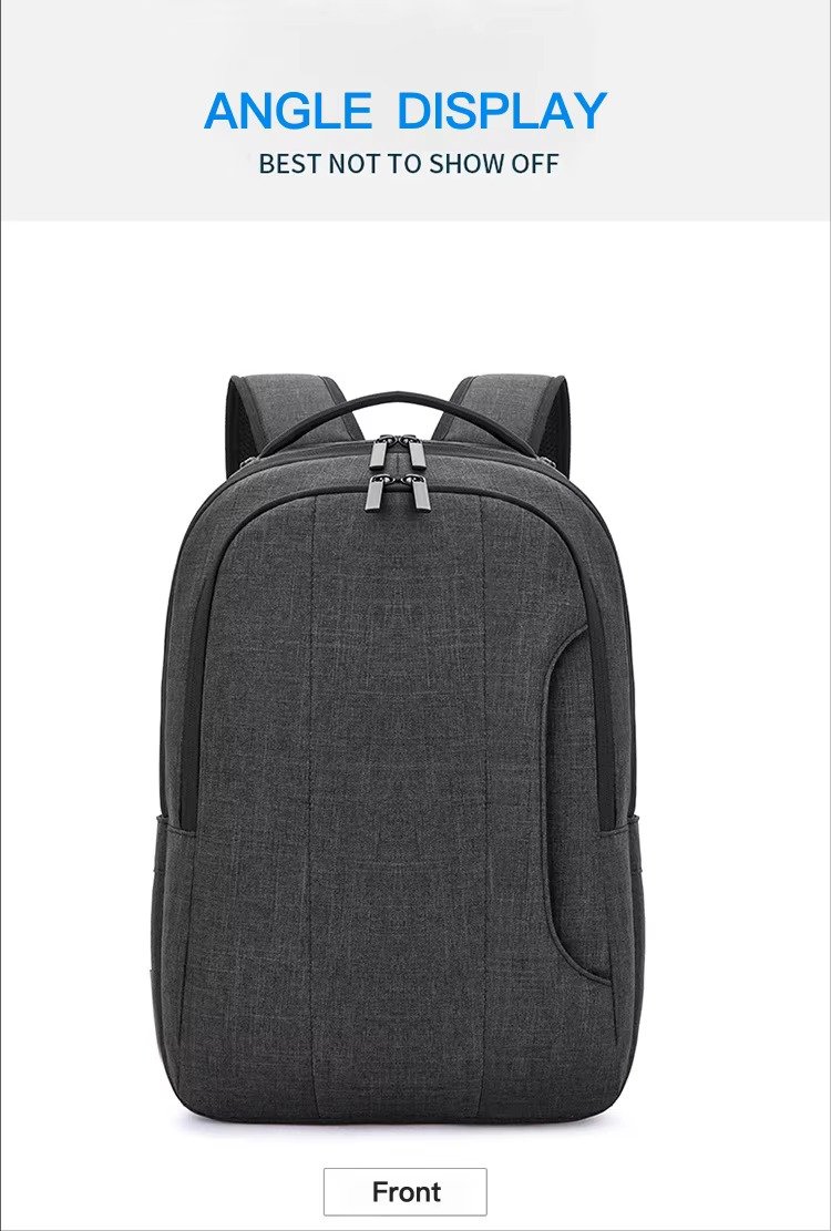Custom Logo Business Laptop Backpack Lightweight College Student School Bag Waterproof Durable Travel Rucksack detail image