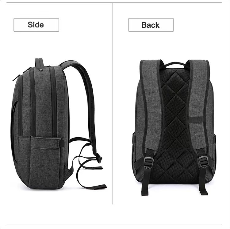 Custom Logo Business Laptop Backpack Lightweight College Student School Bag Waterproof Durable Travel Rucksack detail image