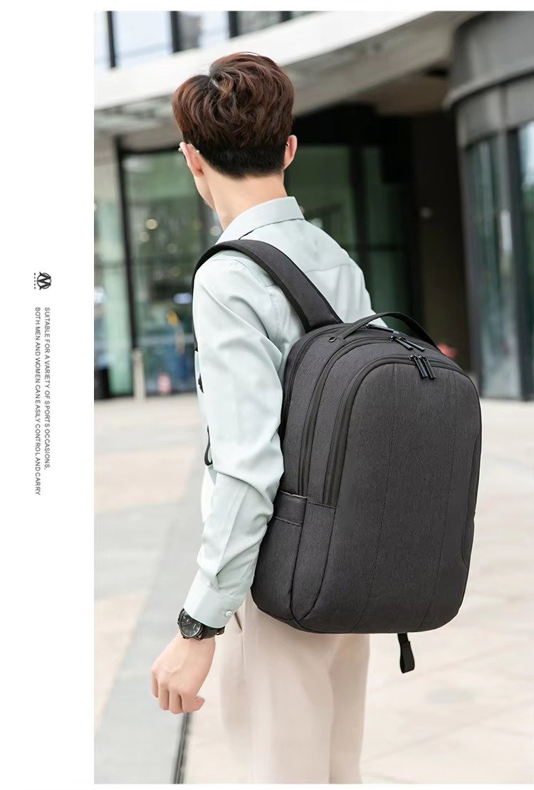 Custom Logo Business Laptop Backpack Lightweight College Student School Bag Waterproof Durable Travel Rucksack detail image
