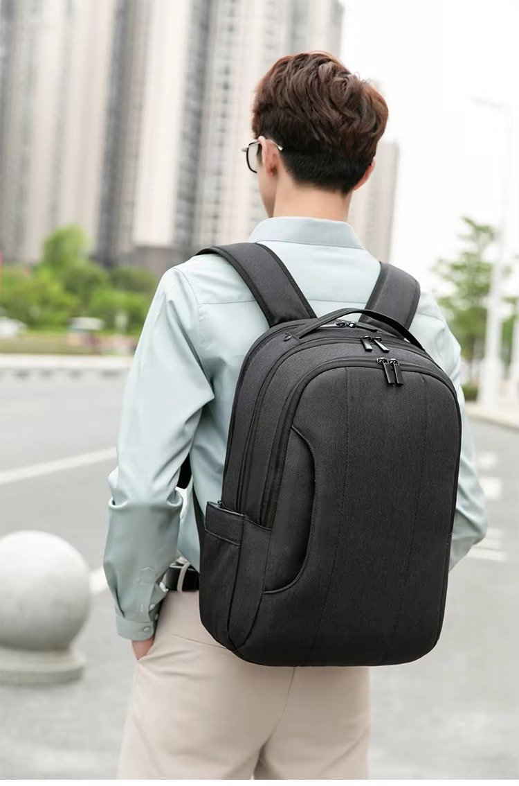 Custom Logo Business Laptop Backpack Lightweight College Student School Bag Waterproof Durable Travel Rucksack detail image