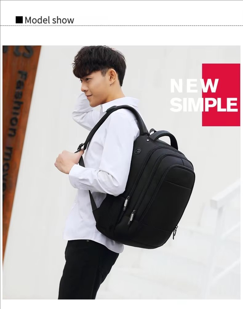 Water-Resistant Large Capacity Business Travel School Oxford Laptop Backpack product detail