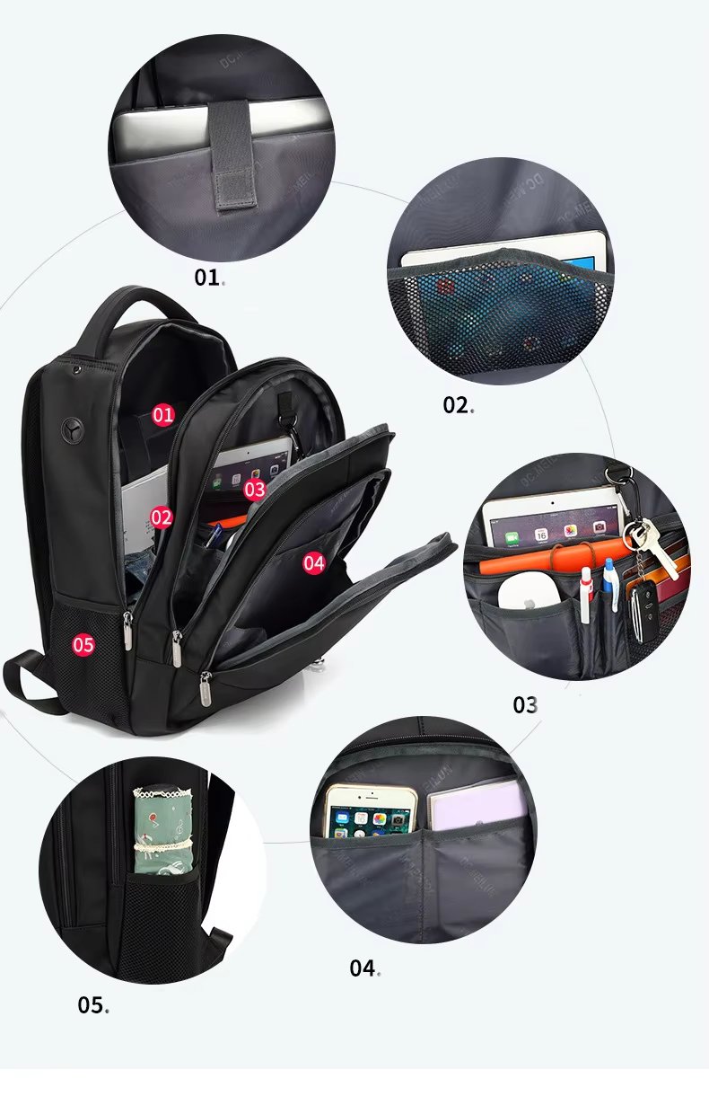 Water-Resistant Large Capacity Business Travel School Oxford Laptop Backpack product detail