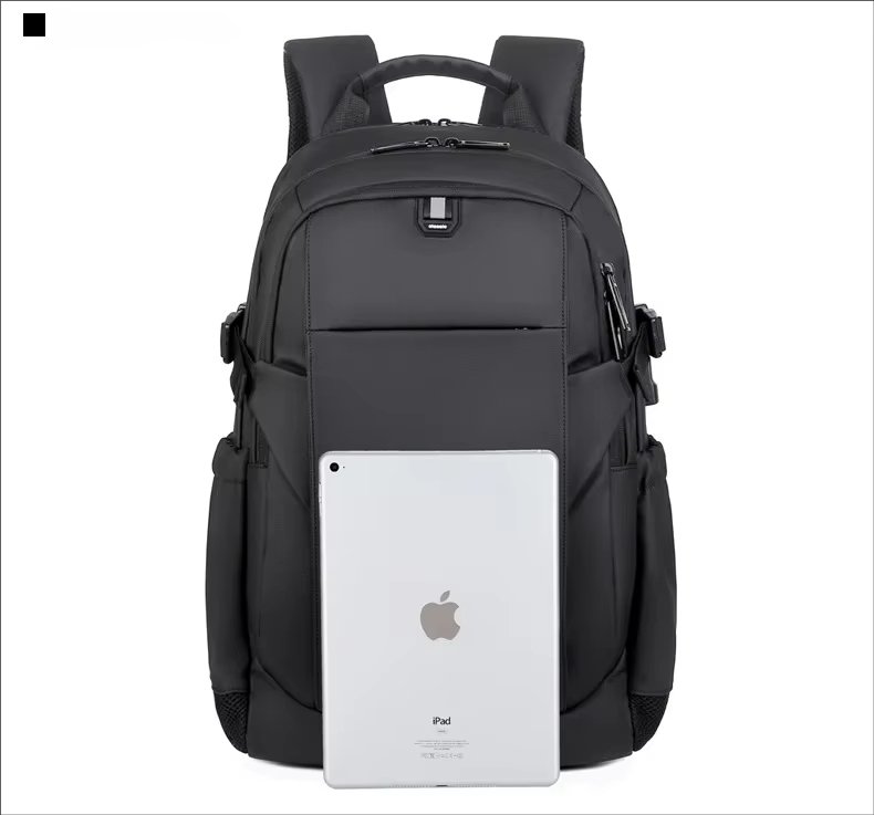 Anti-Theft Water-Resistant Large Capacity USB Business PU Leather Laptop Backpack product detail