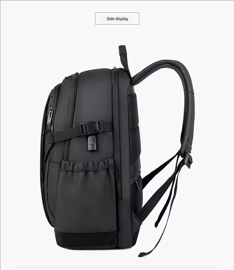 Anti-Theft Water-Resistant Large Capacity USB Business PU Leather Laptop Backpack product detail