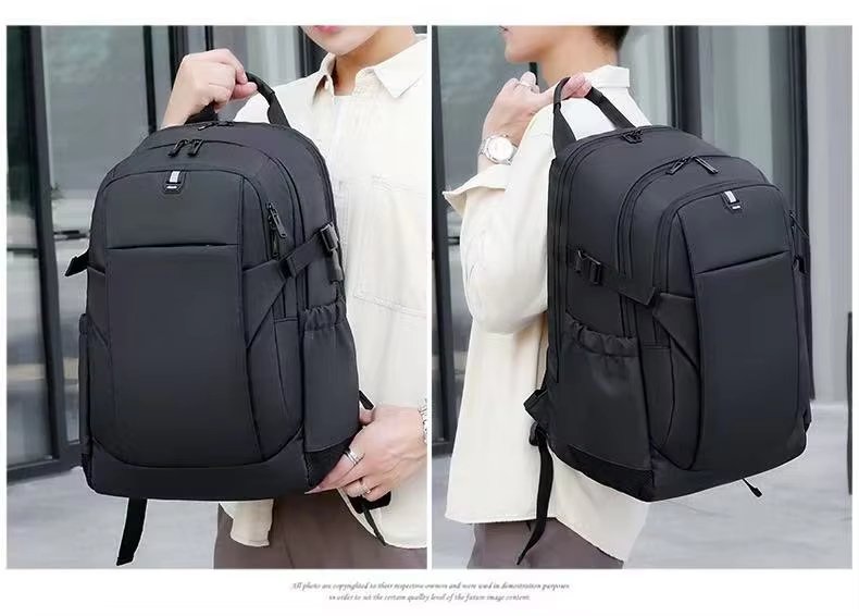 Anti-Theft Water-Resistant Large Capacity USB Business PU Leather Laptop Backpack product detail