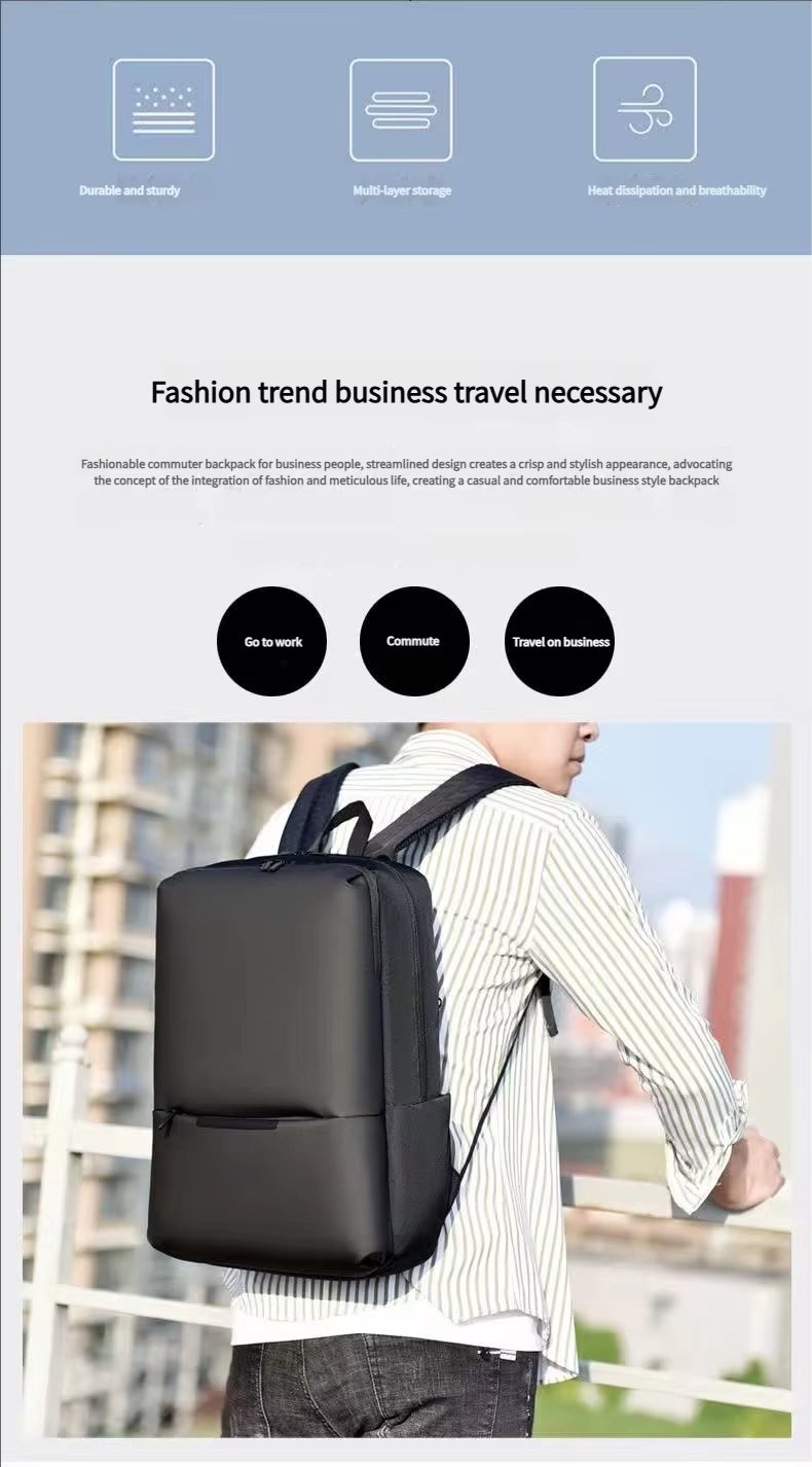 Water-Resistant Modern Business Travel School Oxford Laptop Backpack product detail