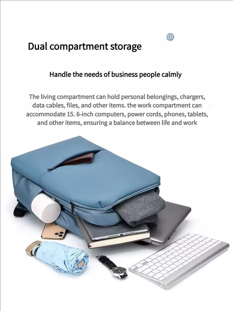 Water-Resistant Modern Business Travel School Oxford Laptop Backpack product detail