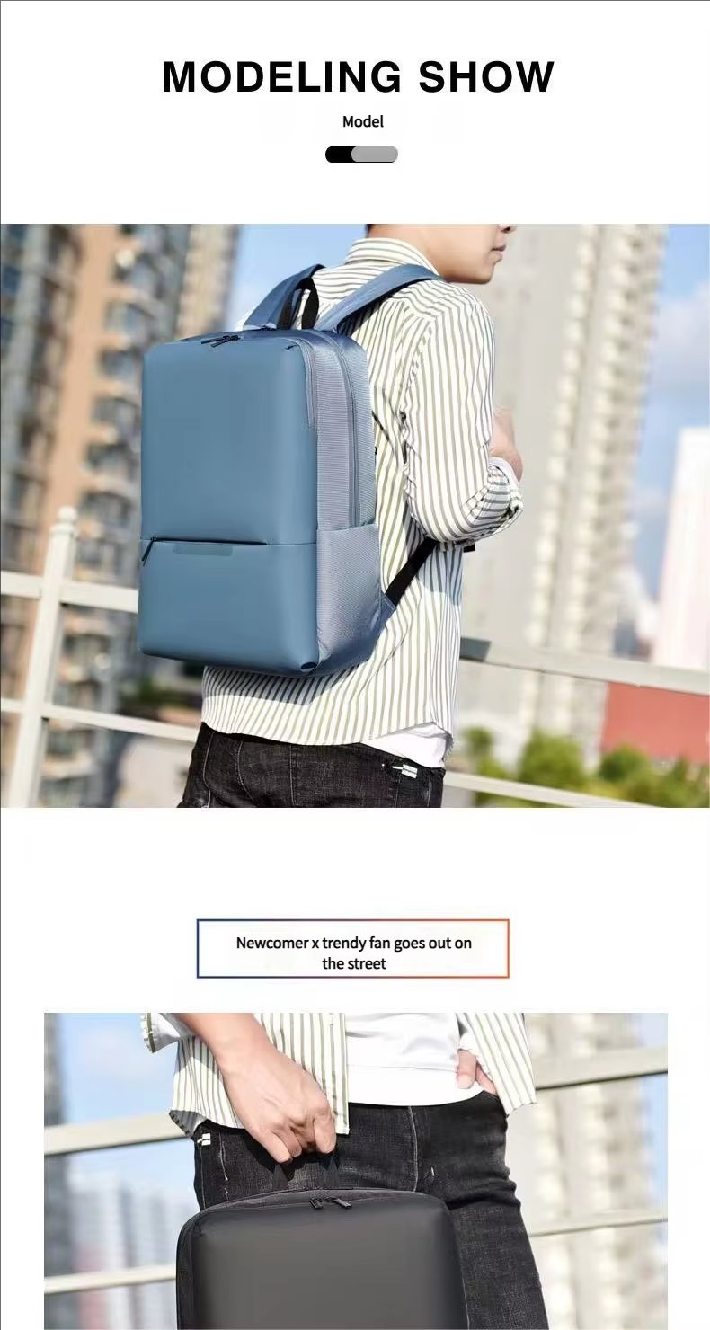 Water-Resistant Modern Business Travel School Oxford Laptop Backpack product detail