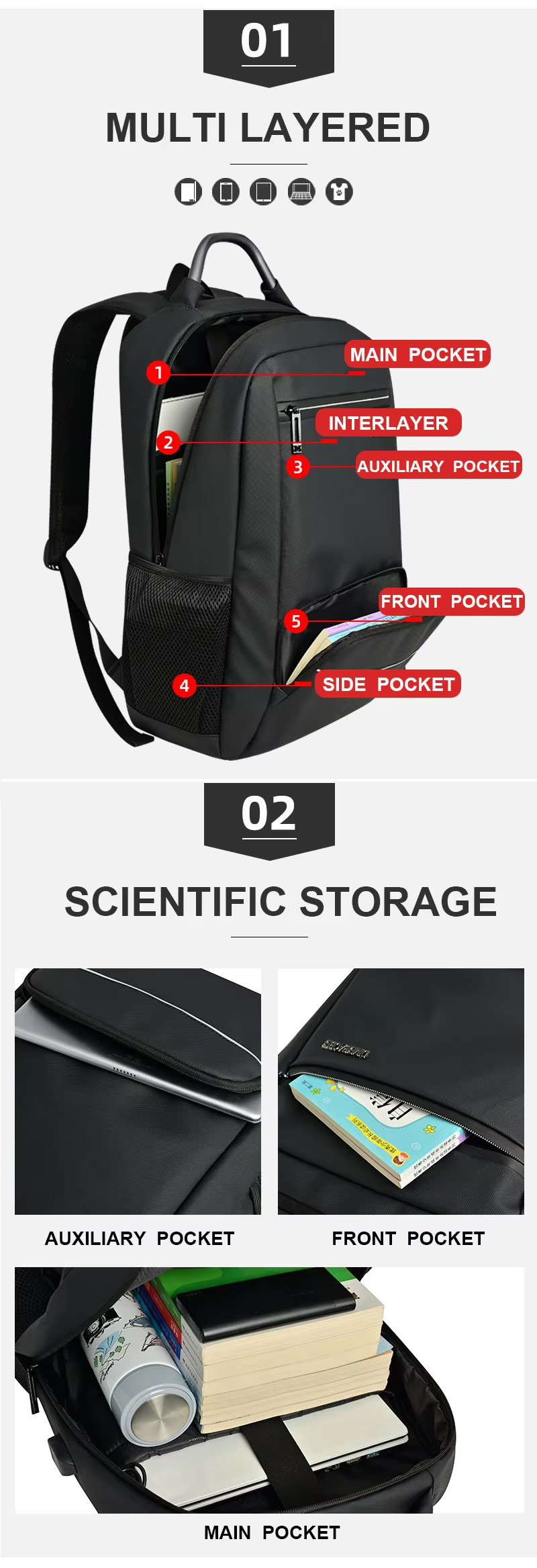 Modern School Oxford Laptop Backpack product detail
