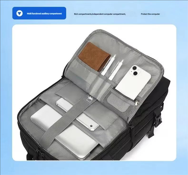 Water-Resistant Large Capacity Expandable Business Travel Oxford Laptop Backpack product detail