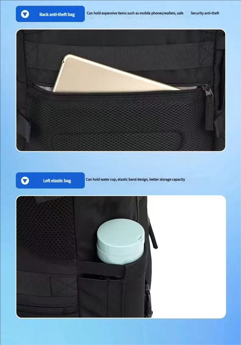 Water-Resistant Large Capacity Expandable Business Travel Oxford Laptop Backpack product detail