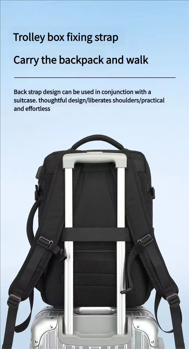 Water-Resistant Large Capacity Expandable Business Travel Oxford Laptop Backpack product detail