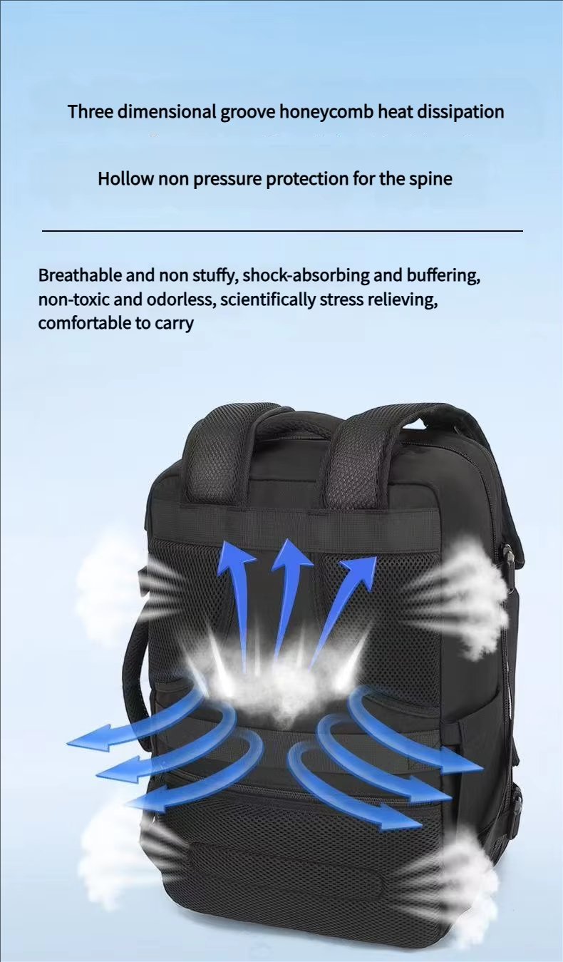 Water-Resistant Large Capacity Expandable Business Travel Oxford Laptop Backpack product detail