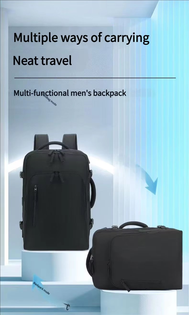 Water-Resistant Large Capacity Expandable Business Travel Oxford Laptop Backpack product detail