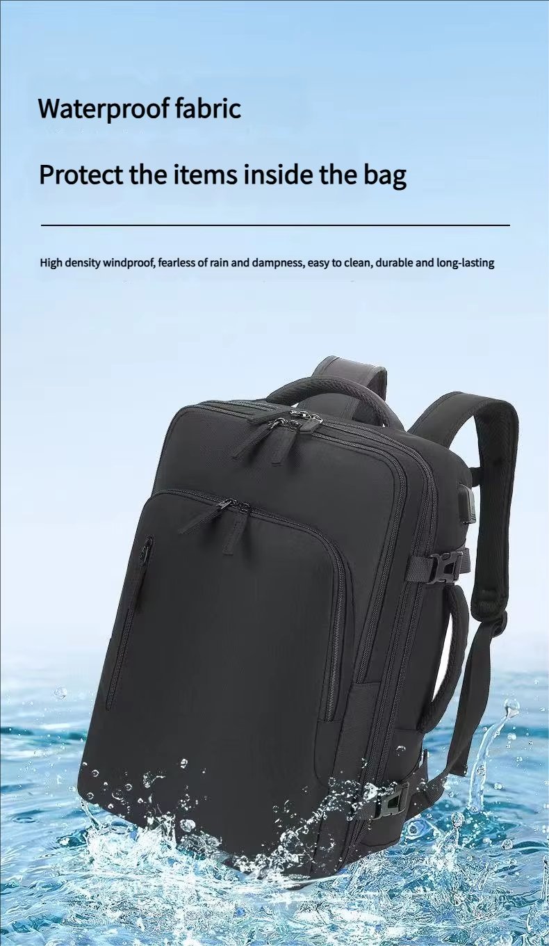 Water-Resistant Large Capacity Expandable Business Travel Oxford Laptop Backpack product detail