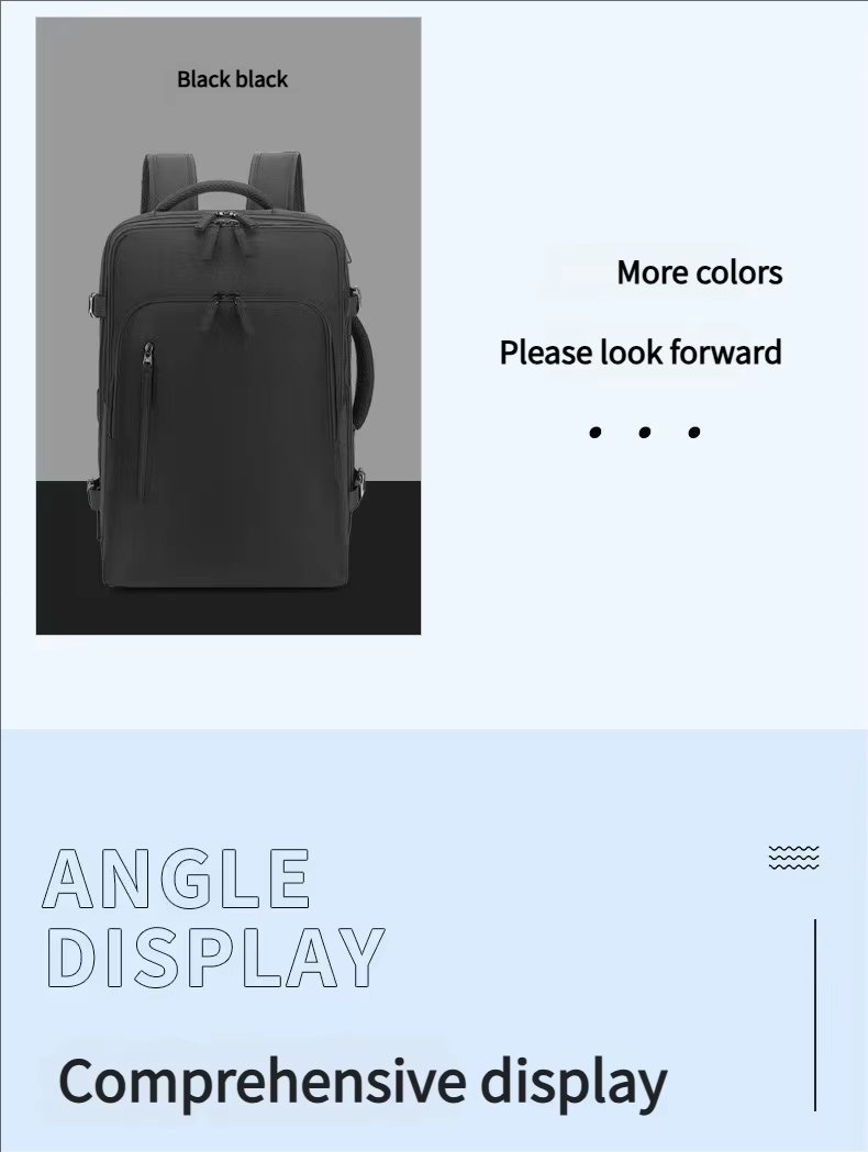 Water-Resistant Large Capacity Expandable Business Travel Oxford Laptop Backpack product detail