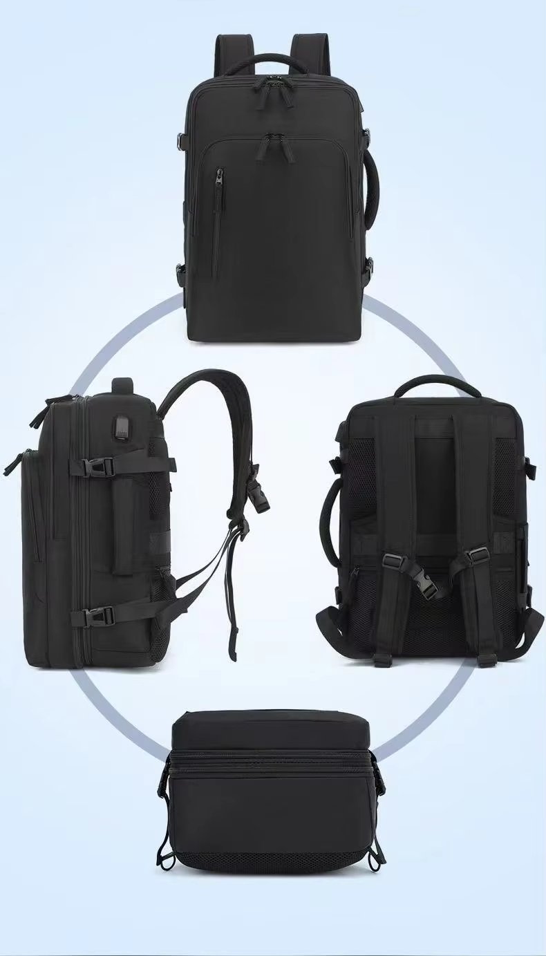 Water-Resistant Large Capacity Expandable Business Travel Oxford Laptop Backpack product detail