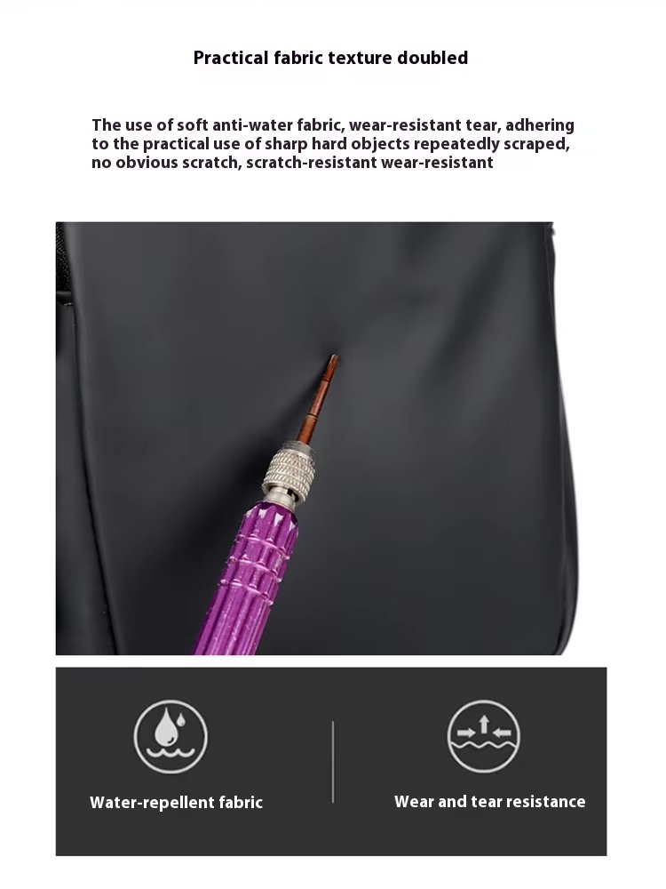 Water-Resistant Large Capacity Modern Business Travel PU Leather Laptop Backpack product detail