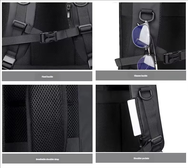 Water-Resistant Large Capacity Modern Business Travel PU Leather Laptop Backpack product detail