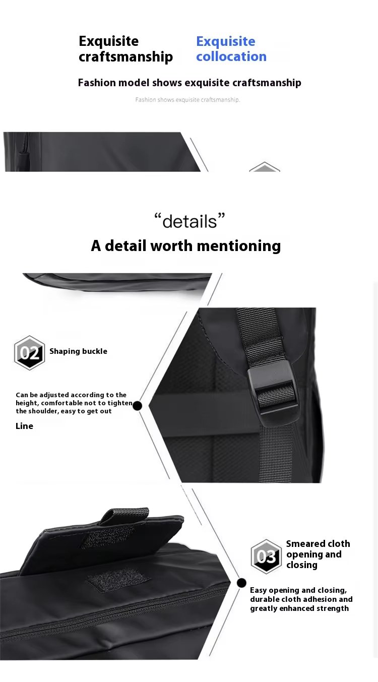 Water-Resistant Large Capacity Modern Business Travel PU Leather Laptop Backpack product detail