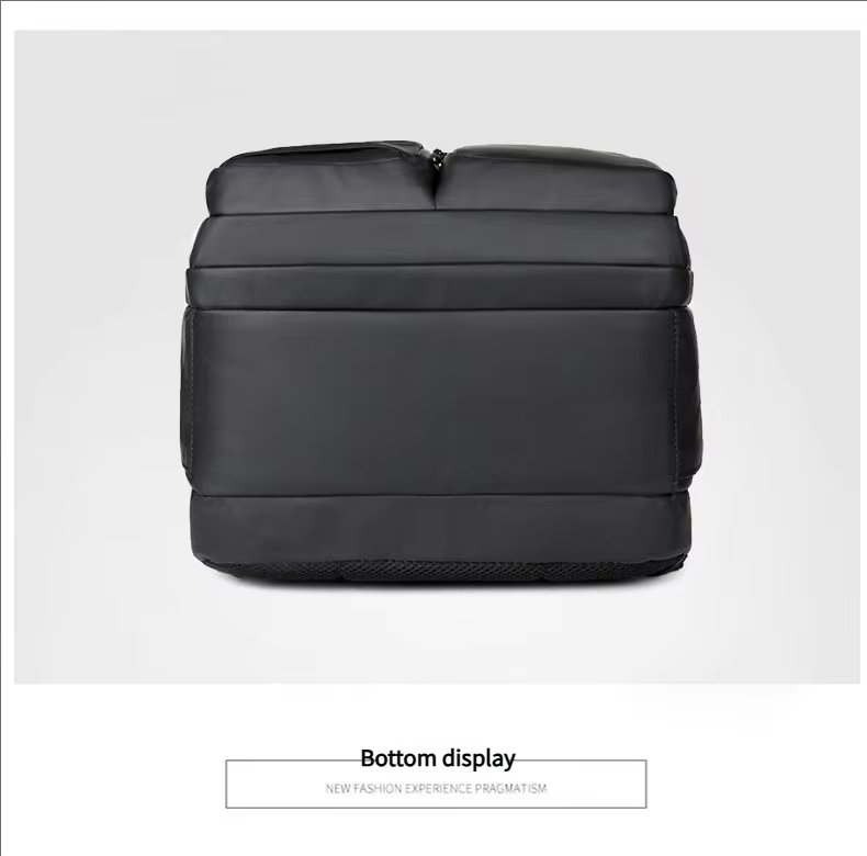 Water-Resistant Large Capacity Modern Business Travel PU Leather Laptop Backpack product detail