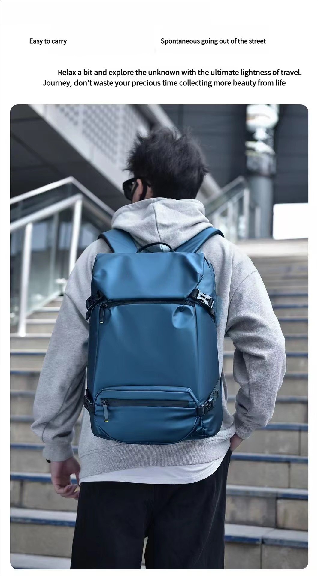 Custom Logo 2 In 1 Large Capacity Laptop Backpack with Detachable Removable Crossbody Sling Bag For Business Travel Daily Sports detail image
