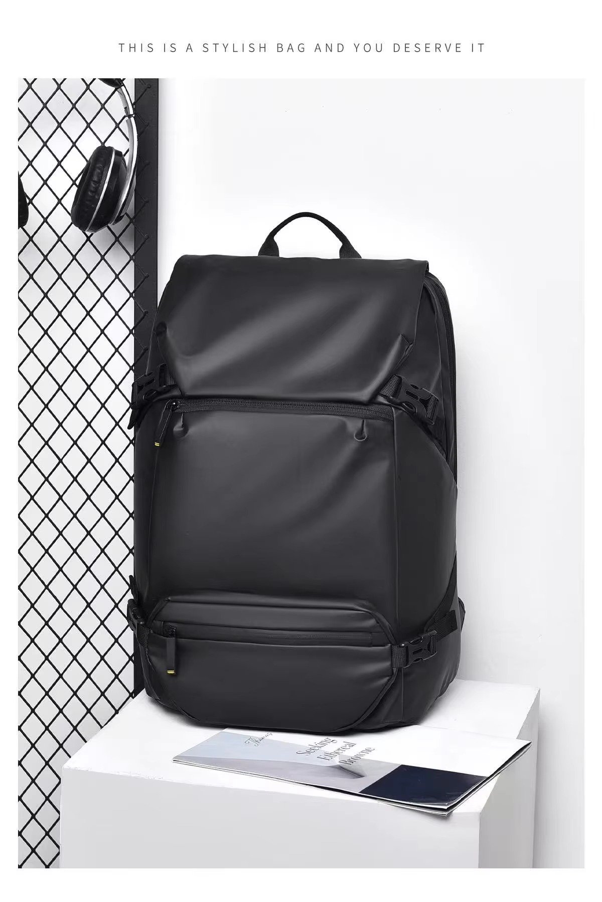Custom Logo 2 In 1 Large Capacity Laptop Backpack with Detachable Removable Crossbody Sling Bag For Business Travel Daily Sports detail image